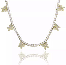 Load image into Gallery viewer, Butterfly Tennis Necklace - Gold