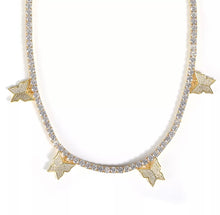 Load image into Gallery viewer, Butterfly Tennis Necklace - Gold