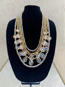 Kensington Glass Beads Necklace - Gold