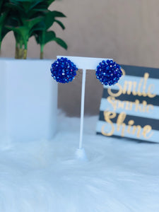 Kensington Glass Studs – Sapphire