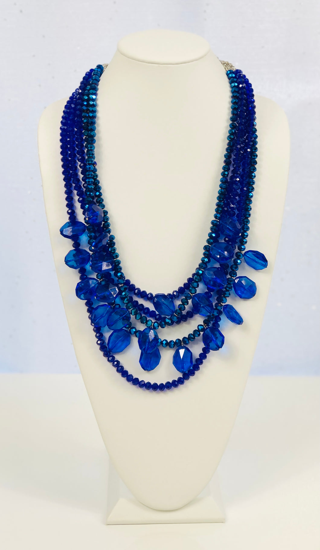 Kensington Glass Beads Necklace - Sapphire