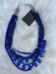 Kensington Glass Beads Necklace - Sapphire