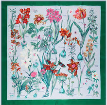 Load image into Gallery viewer, Flower Garden Scarf - Pink &amp; Green

