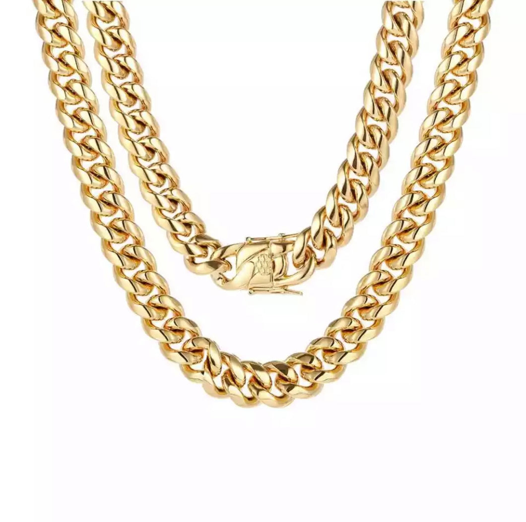 Arabella Cuban Link Necklace - Gold