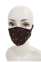 Load image into Gallery viewer, Square Rhinestone Embellished Mask - Black

