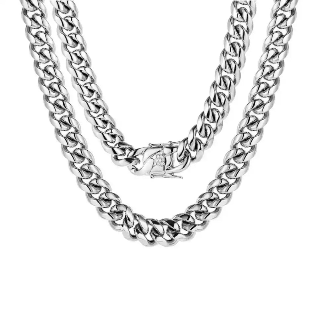 Arabella Cuban Link Necklace - Silver