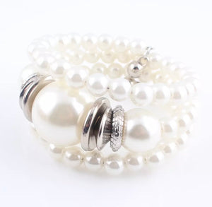 Nevaeh Wrap Bracelet - Big Pearls